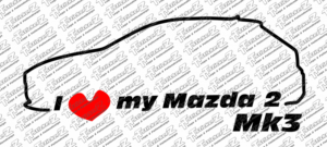 I Love my Mazda 2 Mk3 - mehrfarbig