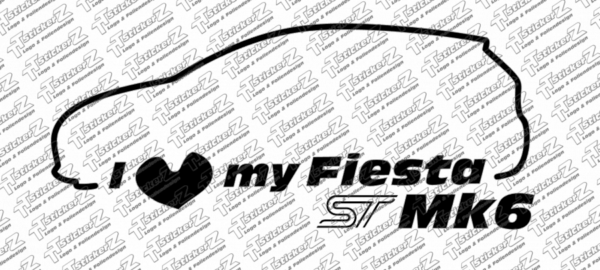 ST00042 I Love my Fiesta ST Mk6 - Links - einfarbig