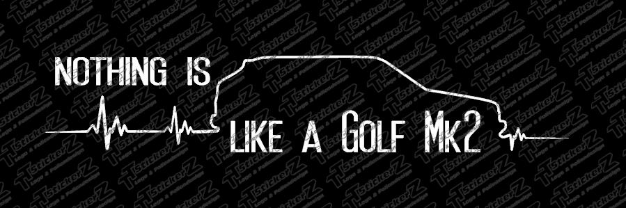 my Heart Beats like a Golf Mk2 - farhrtrichtung rechts - black