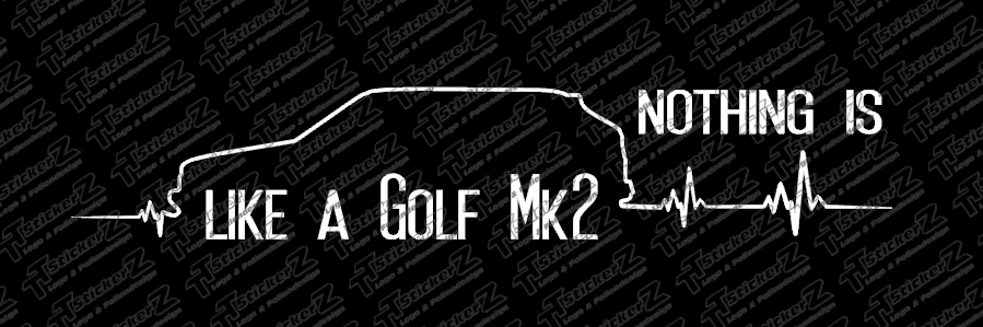 nothing is like a Golf Mk2 - black background - preview