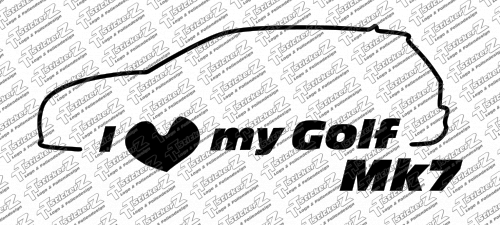 i love my golf mk7 einfarbig