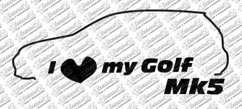 i love my golf mk5 einfarbig